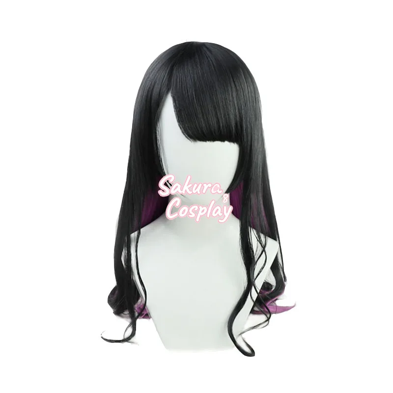 

VTuber Koinoya Mai Hololive Youtuber Cosplay Black Purple Gradient Long Wavy Heat Resistant Synthetic Hair Party + Free Wig Cap