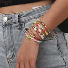 Браслет женский, 8 шт.компл., с цветами и жемчугом, 2020