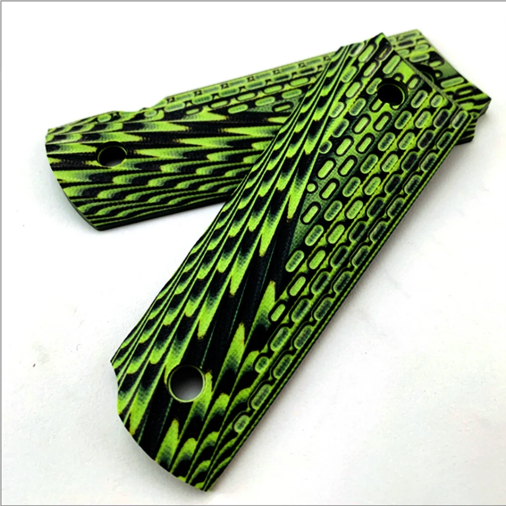 

TOtrait Tactical 1 Pair Hand Grips Anti-slip G10 Patch Material DIY Handles scale slabs blanks For 1911 Models Accessories