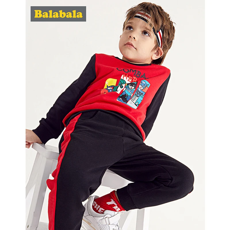 Balabala/Детский комплект из 2 предметов для мальчиков толстовка с графическим