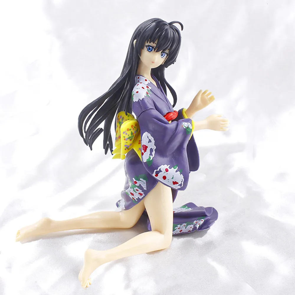 

New Anime Figure 12.5cm Yukino PVC Action Kimono Figure Kneeling sexy girl collection Model Toy for girl gift car home decor