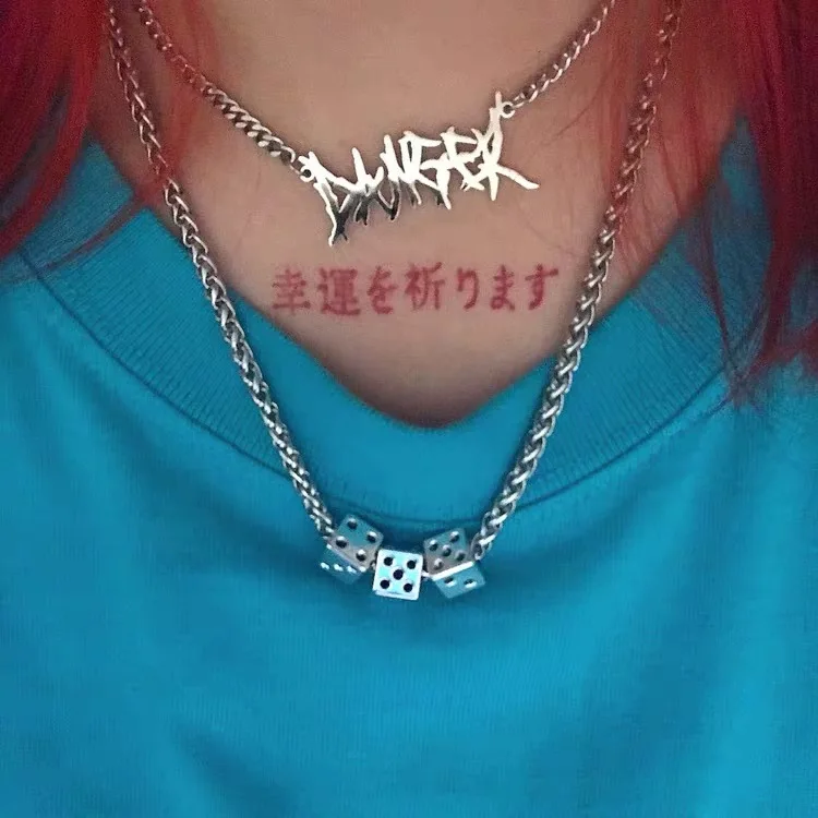 Чокер в стиле Харадзюку Женский ожерелье панк готический стиль хип-хоп