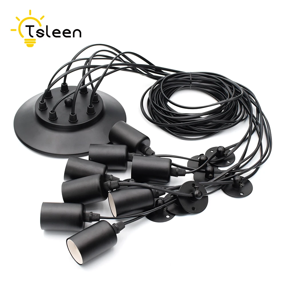 

Hot Sale Retro Pendant Lights Multiple Adjustable Loft Fixture Lighting Lamp Holder Hanging Swag Lights Holder Set Decoration