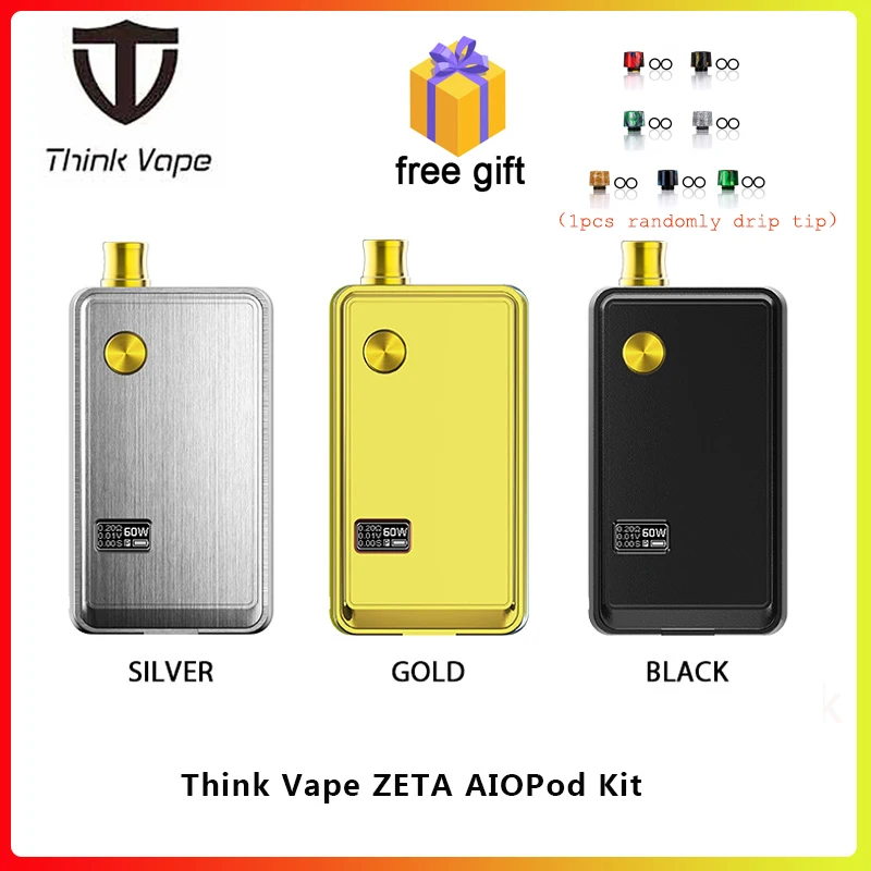 Бесплатный подарок Think Vape ZETA AIO 60 Вт Pod Комплект питание от 18650 аккумуляторной