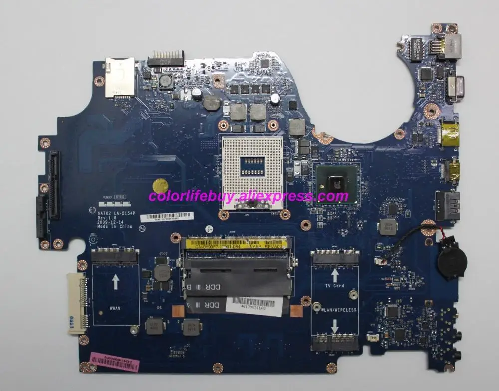 Genuine CN-0Y99F7 0Y99F7 Y99F7 NAT02 LA-5154P HM55 Laptop Motherboard Mainboard for Dell studio 1747 1749 Notebook PC