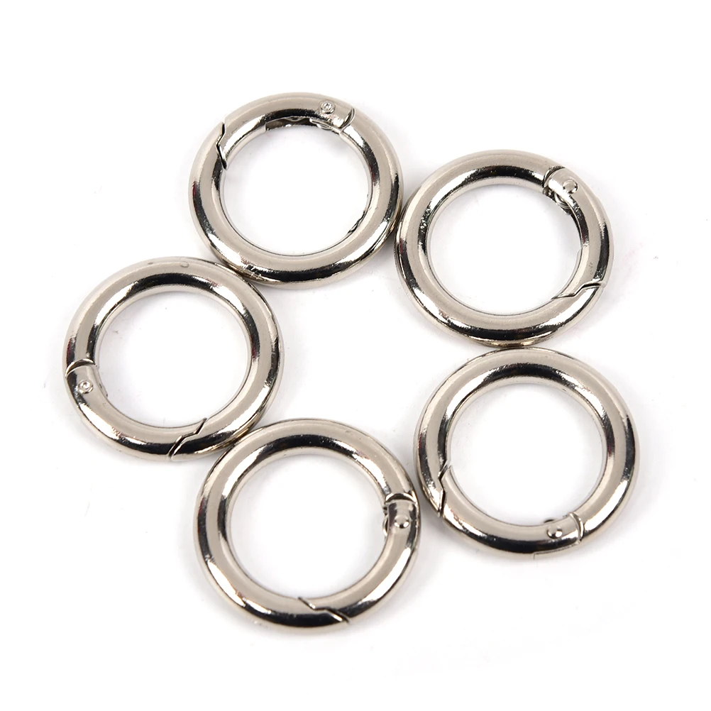 

5pcs circle metal carabiner hook snap round clip hook keychain outdoor hanger