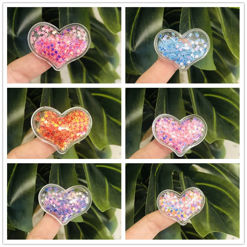 12 шт. блестящие прозрачные пластиковые блестки в форме сердца аппликации для