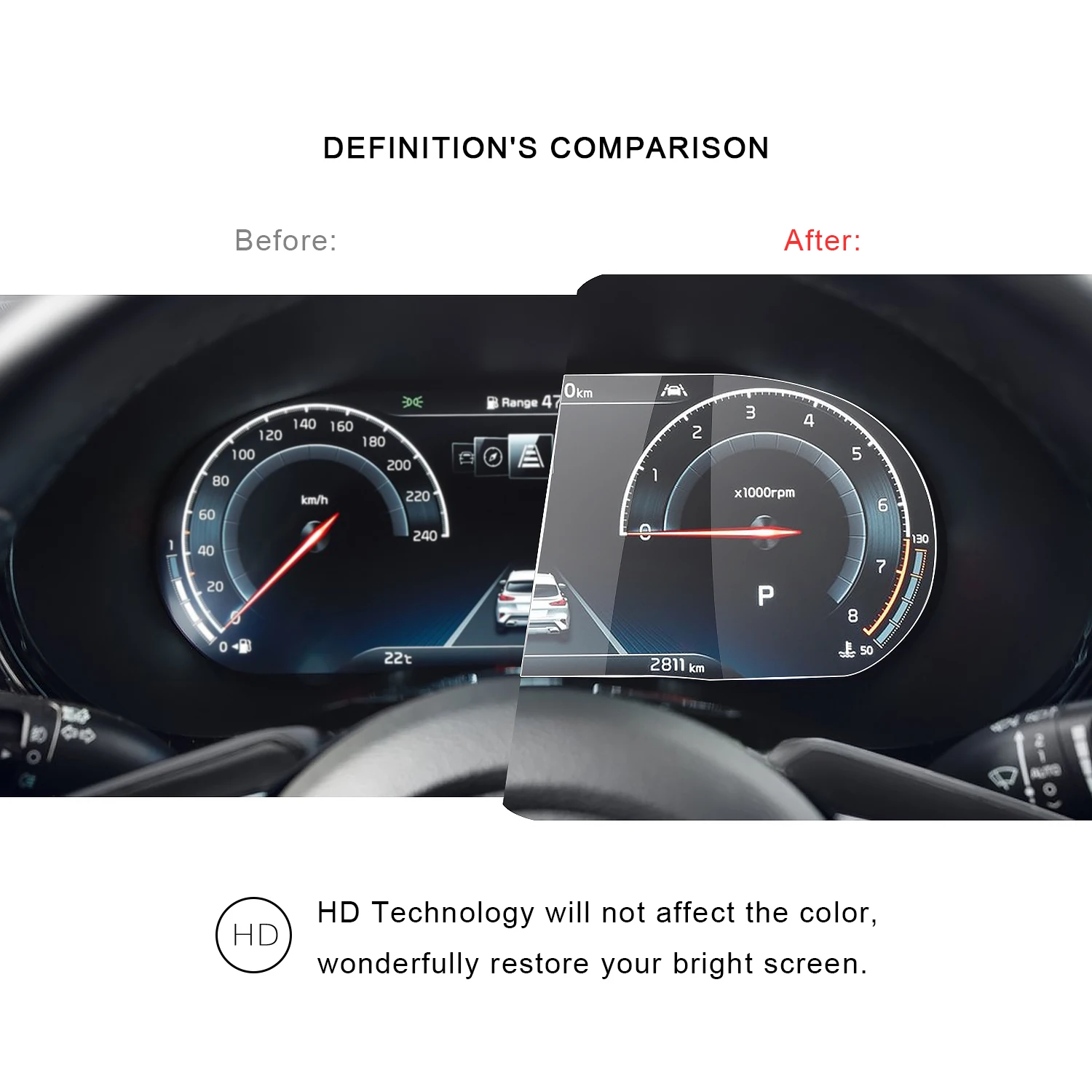 ruiya for xceed 2020 car lcd instrument display screen protector auto interior accessories tempered glass film 292113mm free global shipping