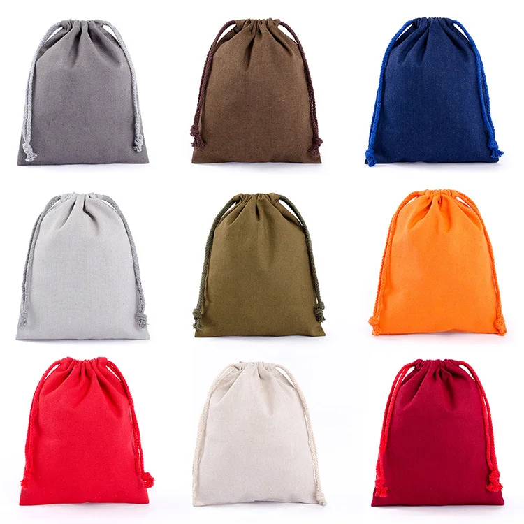 

Fashion Women Portable Drawstring Bags Colorful Handmade Cotton Linen Storage Package Bag Small Coin Purse Girls Travel Pouch