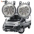 2 шт. автомобильный Стайлинг 9 шт. светодиодный ные Противотуманные фары для Fiat Ducato Box  Bus Facelift 2015 2016-2020 H11 12 В Галогенные Противотуманные фары s DRL