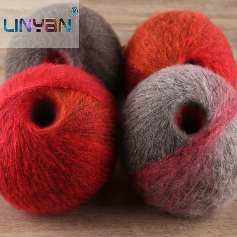 2 шт./лот низкая цена мохеровая пряжа для окрашивания в длинном пространстве