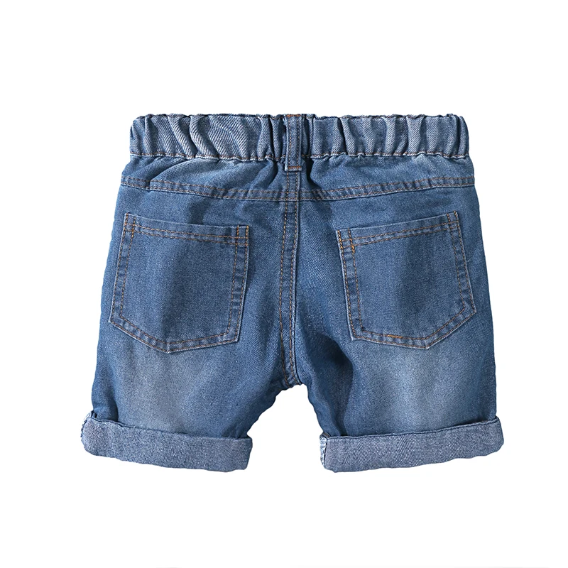 Одежда для мальчиков Летняя Детская футболка с короткими рукавами джинсовые