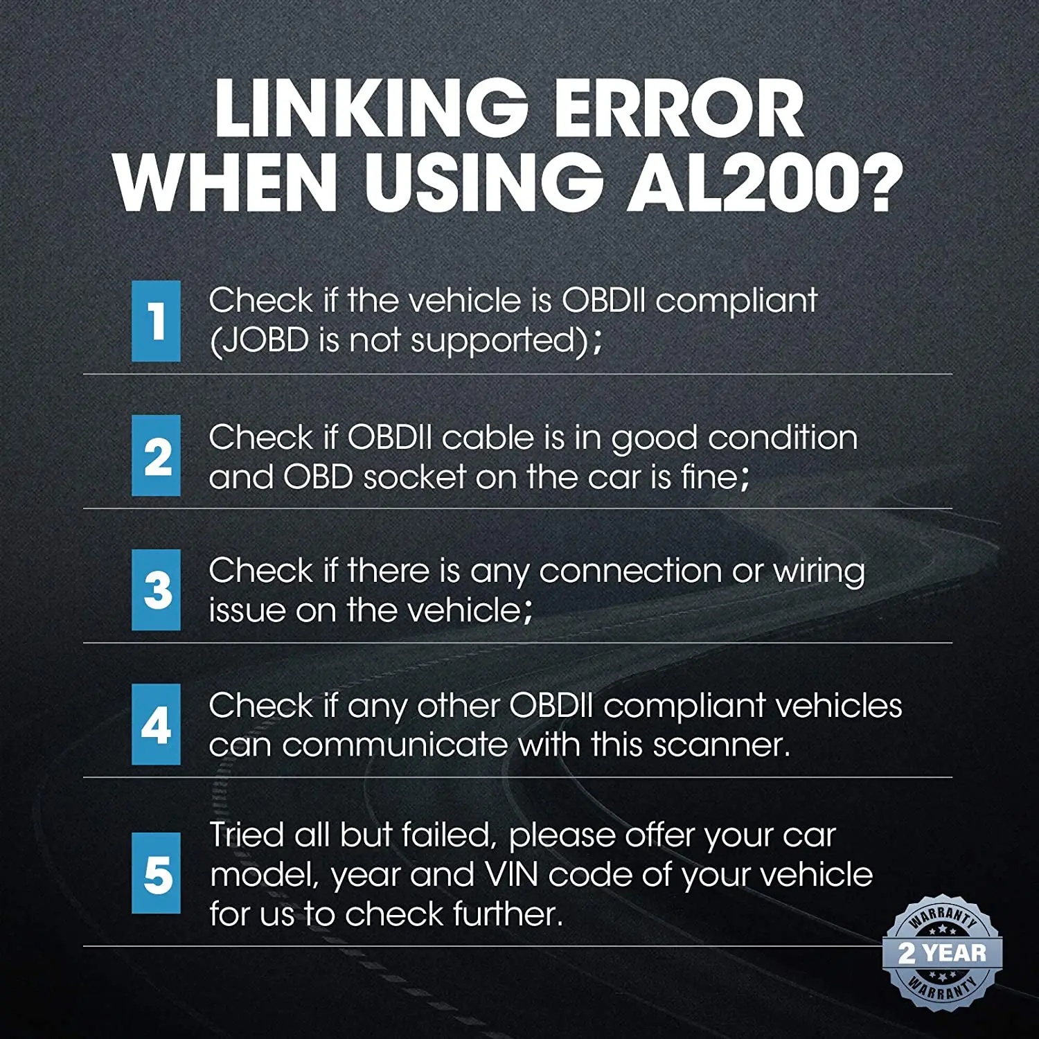 OBD2 сканер TOPDON AL200 OBDII считыватель кодов диагностический инструмент Автомобильный