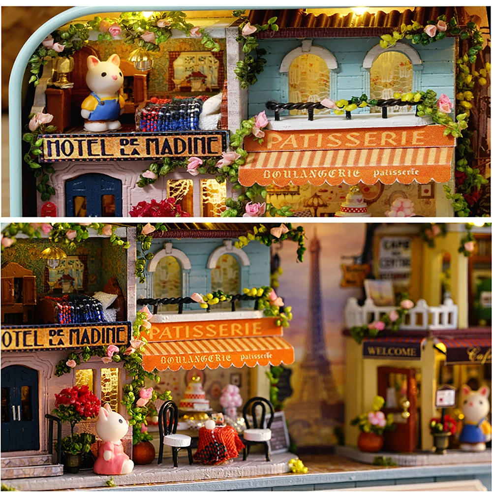 box theatre dollhouse furniture miniature toy diy miniatures doll house furnitures casa toys for children birthday gift q4 free global shipping