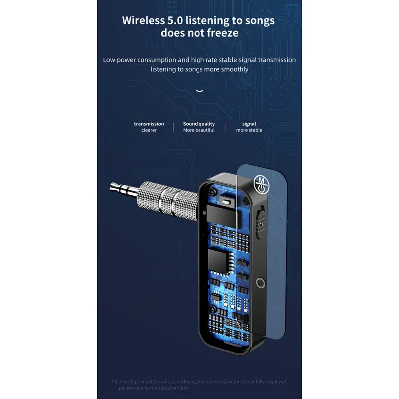 

Greatlizard 2 in 1 Wireless Bluetooth 5.0 Receiver Transmitter Adapter 3.5mm Jack For Car Music Audio Aux Headphone Receiver Han