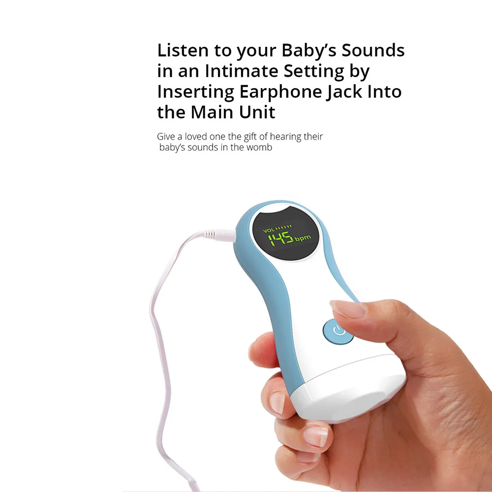 

Fetal Doppler Baby Monitor LCD Display Portable Baby Heart Rate Monitor With Earphone For Pregnant Women Prenatal Fetal Doppler