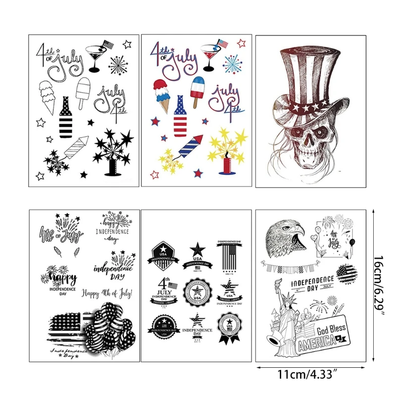 

Independence Day Series Clear Stamps 4th of July Independence Stripe Clear Stamp