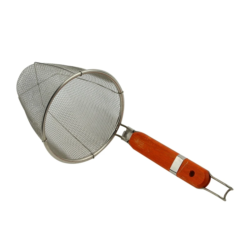 2X Wooden Handle Stainless Steel Kitchen Ware Dumplings Noodles Mesh Strainer 5.3 Inch X 4.9 | Дом и сад