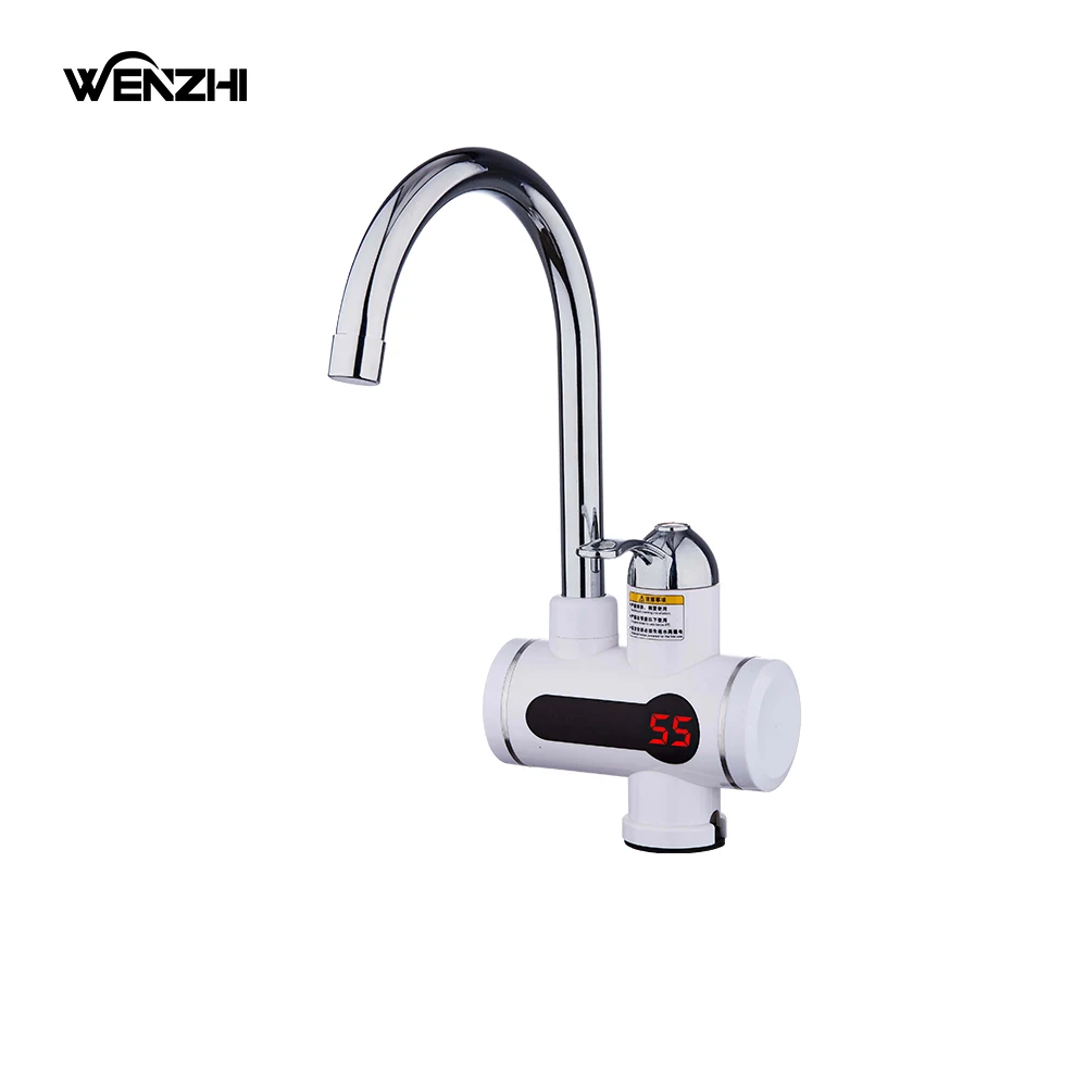 

Electric Faucet For Smart Kitchen Home Hot And Cold Water Heater Tap Stainless Steel 220V Gourmet Heated 360 Degrees Rotating