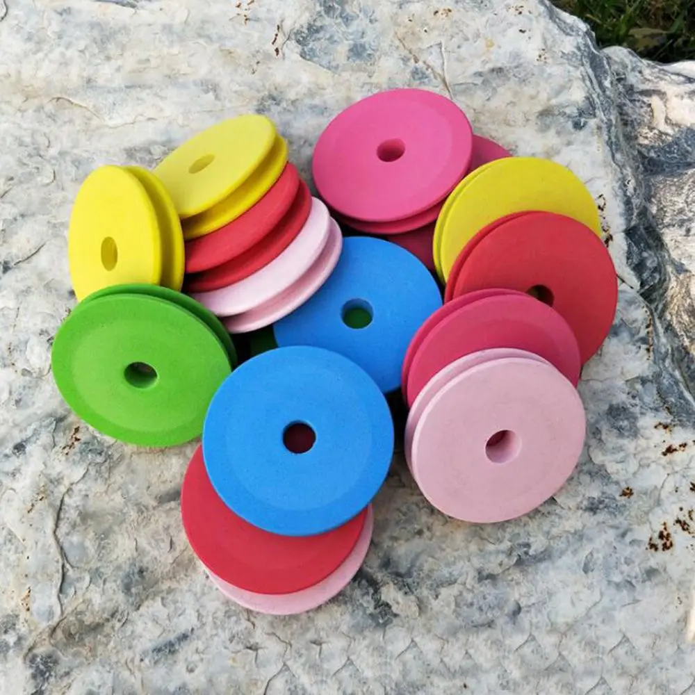 

20Pcs Circular Plate Foam Fish Coil Main Shaft Line Fishing Line Foam Board Rotating Dash Facing Fishing Tool Pesca