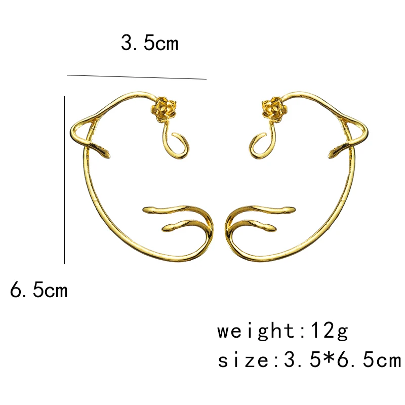20 шт./лот Оптовая Продажа Модные золотые очаровательные серьги Красавица и