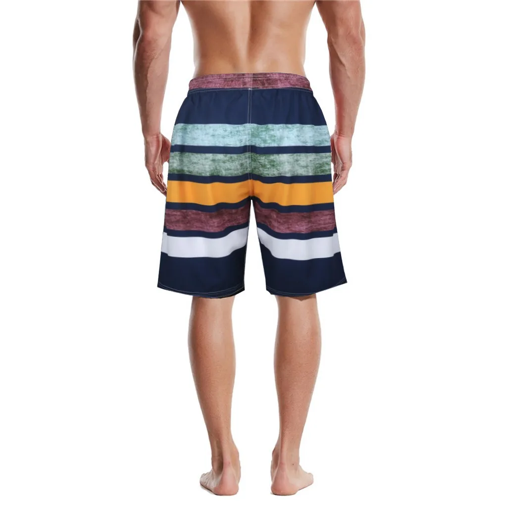 Новинка 2020 летние пляжные мужские шорты с принтом повседневные быстросохнущие