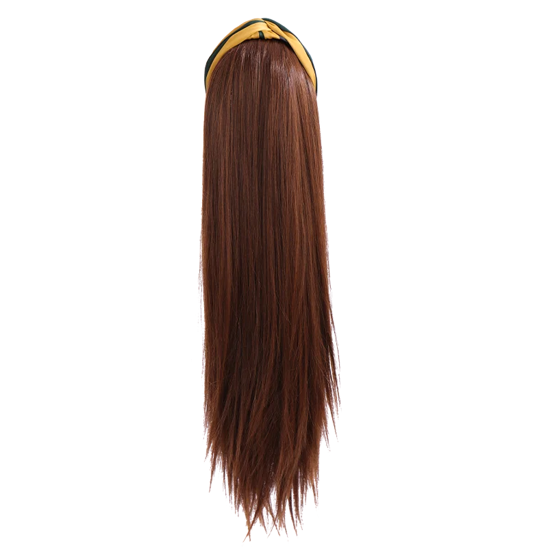 Длинный прямой черный парик TALANG синтетические парики средней длины для волос