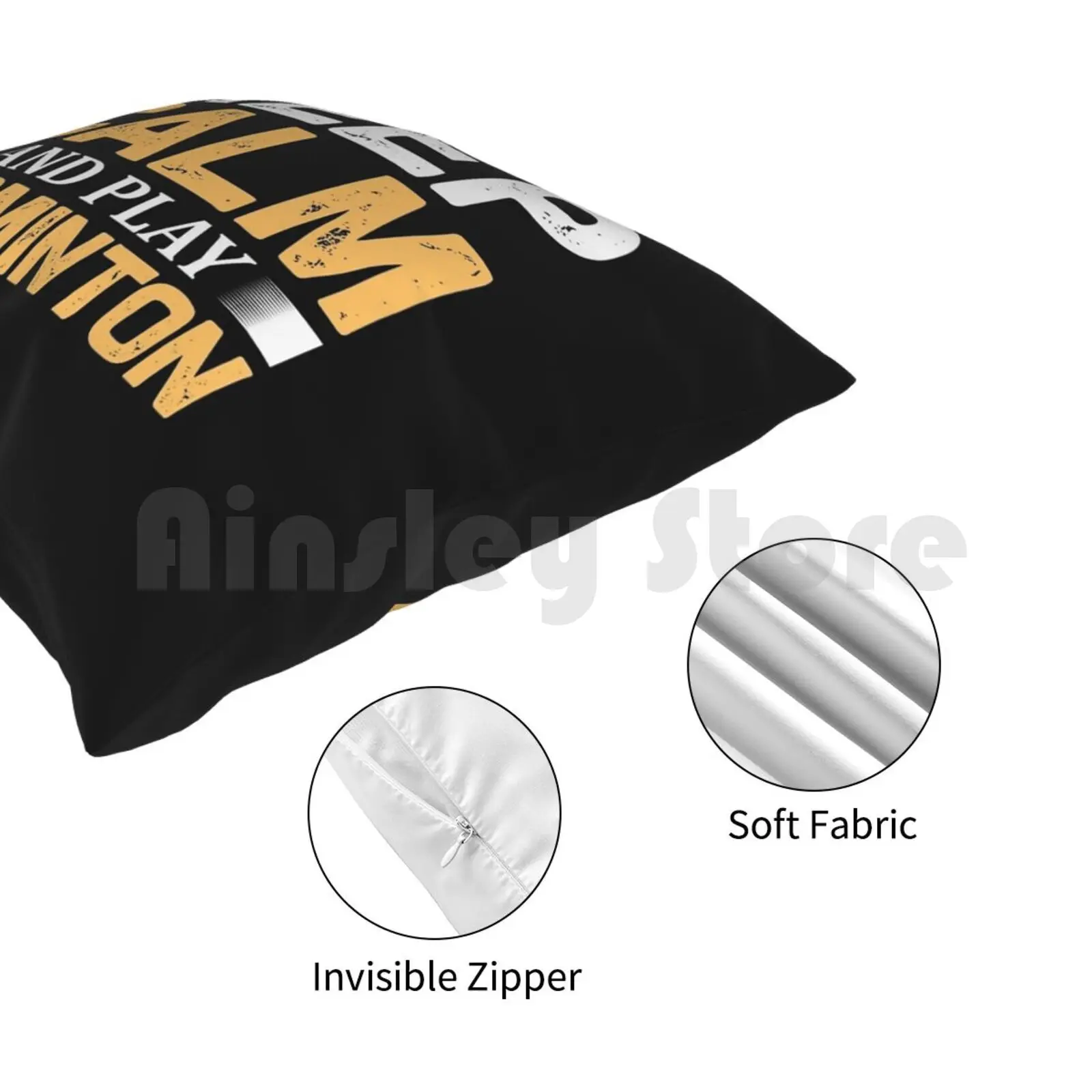 Поддерживайте спокойствие и играйте в бадминтон подушка для бадминтона мягкая