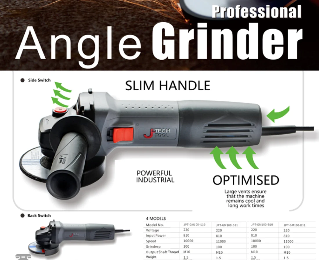 

810W Electric Angle Grinder Side Switch