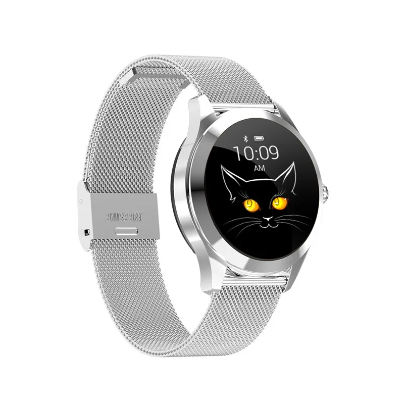 Sliver Metal Женские Модные Смарт-часы IP68, водонепроницаемые, мониторинг сердечного ритма, Bluetooth, для Android IOS, фитнес-браслет, Смарт-часы - Цвет: Sliver Metal