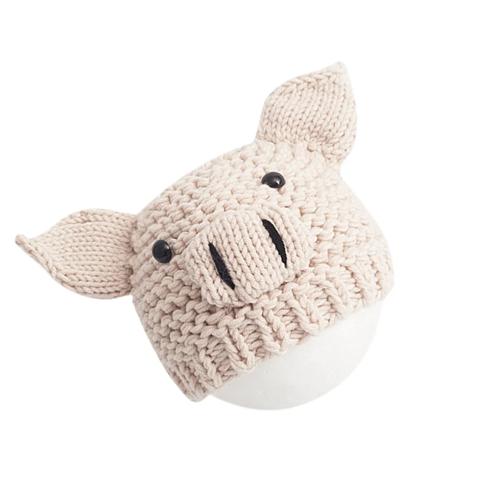 

Newborn Photography Props Infant Crochet Hat Adorable Cap Baby Knitted Cap (Blue)
