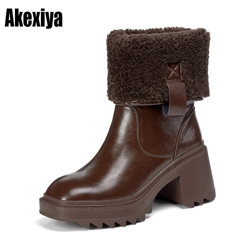 

Женские ботинки на массивном каблуке, черные ботинки из натуральной кожи в готическом стиле, на платформе и высоком массивном каблуке, bc2596, ...