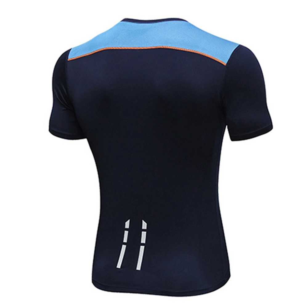 Мужские модные Эластичные Обтягивающие быстросохнущие футболки мужские с