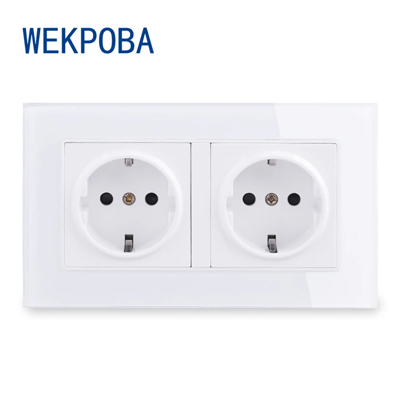 WEKPOBA европейская русская испанская стандартная настенная розетка с заземлением