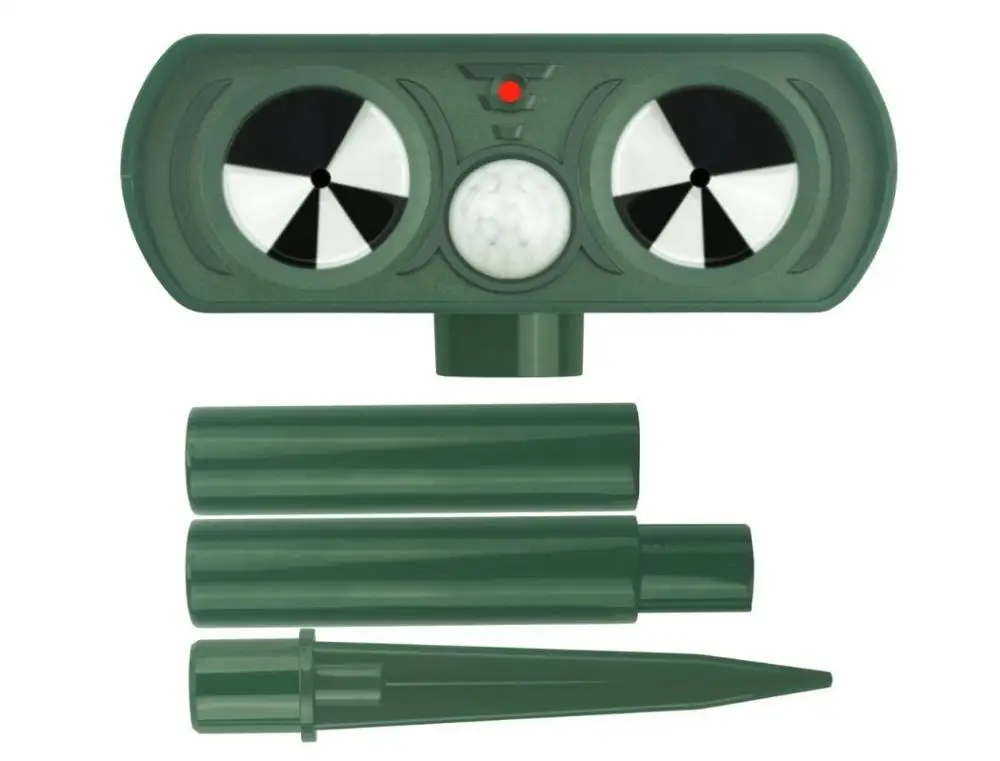 

Solar Powered Ultrasonic Repeller Animal Chaser Outdoor Use Garden Repellent Cat Dog Fox Sonic Deterrent Scarer Eco-Friendly