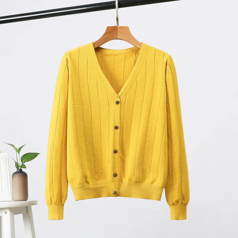 Женский однобортный Кардиган с V образным вырезом свободного покроя| |