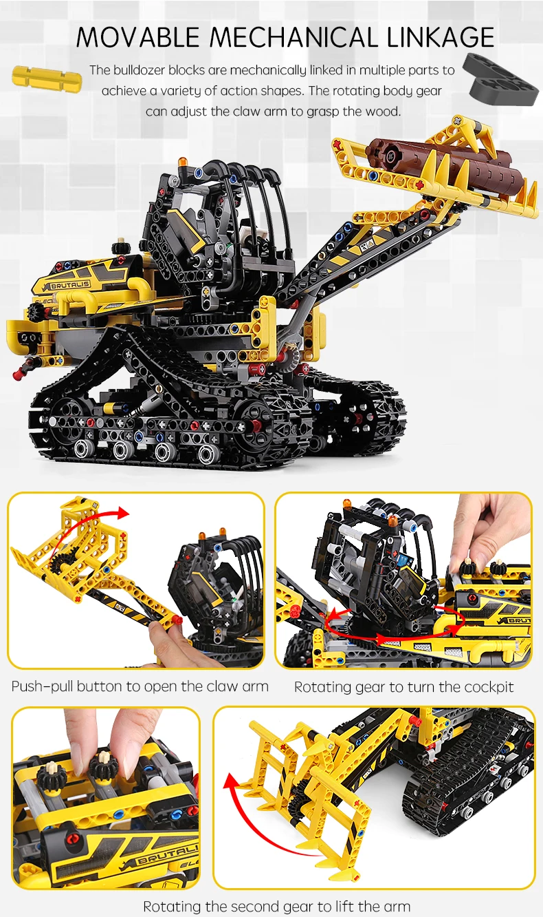 RC Motor function APP пульт дистанционного управления грузовика Technic Car совместимый 42094 гусеничный погрузчик набор детская машинка из конструктора модель игрушки