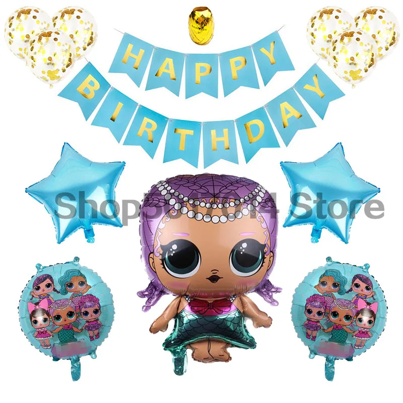 5 шт. большие воздушные шары в форме куклы-сюрприза 18 дюймов куклы-звезды для