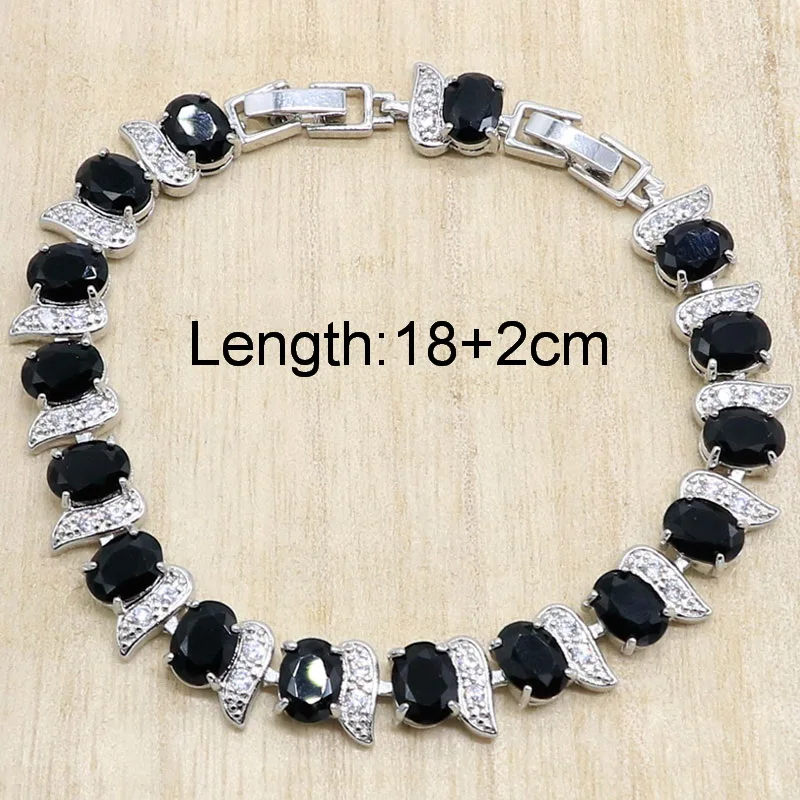 Наборы свадебных украшений серебряного цвета с натуральным черным жемчугом