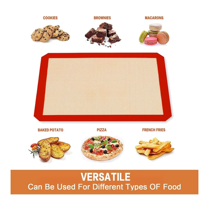 Retail 2 Set Non-Slip Washable Reusable Baking Tray With Silicone Spatula Heat Resistant Bakeware Mat A &amp B | Дом и сад