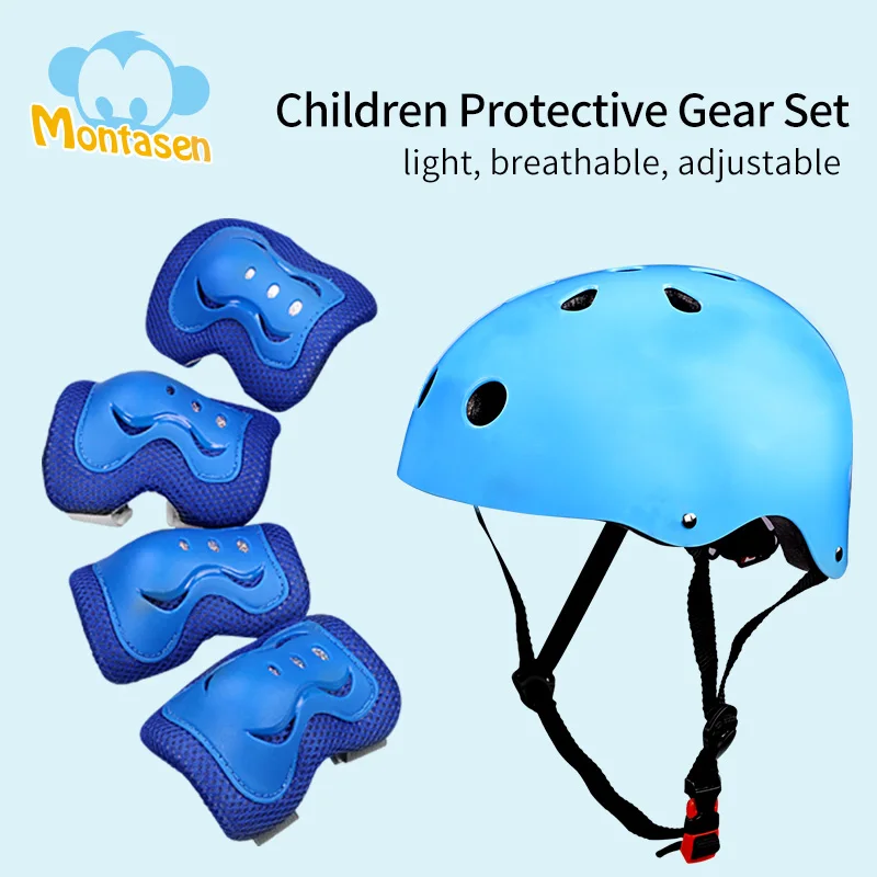 Детский велосипедный шлем MONTASEN защитный для мальчиков и девочек Одноцветный