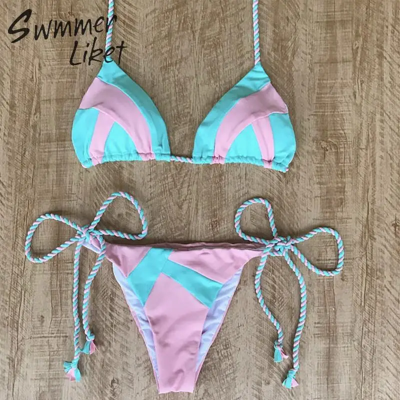 Экстремальный купальник женский купальный костюм из кусков сексуальное