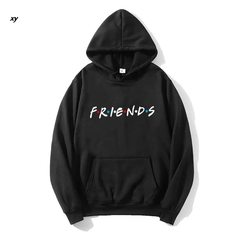 

Толстовка с надписью «Friends» в стиле унисекс, Мужская толстовка в стиле Харадзюку, Повседневный пуловер на осень и зиму, модный уличный Топ дл...