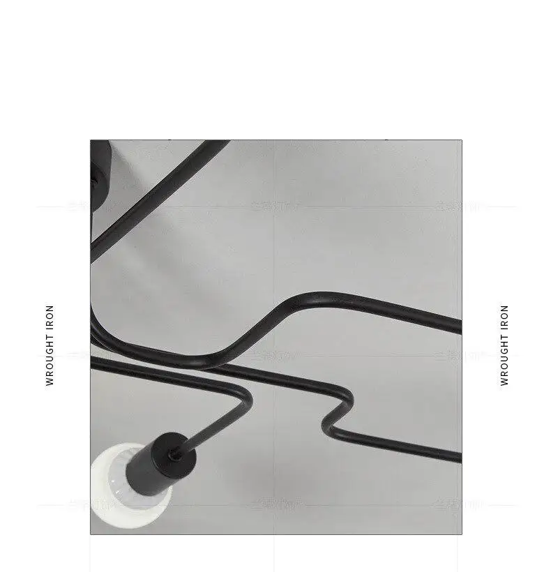 

SOLLED LED Retro Wrought Iron Ceiling Light 4 Heads Lamp for Home Restaurant Dinning Cafe Bar Room Decor