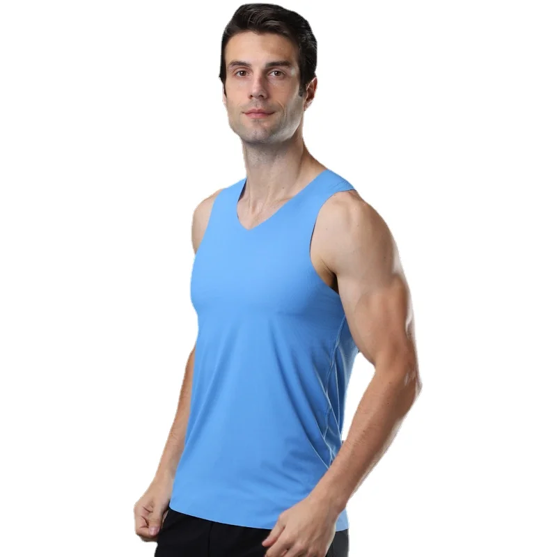 

2021Summer New Men's Vest Ice Silk Breathable Quick-drying Running Sports Basketball Training Fitness Tank Tops Men Clothing