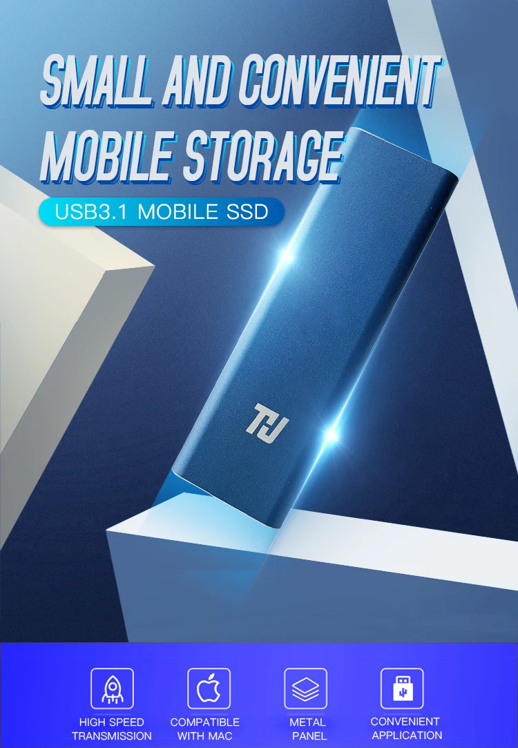 THU External USB3.1 SSD 128GB Portable SSD HDD 256GB 512GB 1TB 400MB/s Solid State Drive PC Laptop Notebook DRIVE