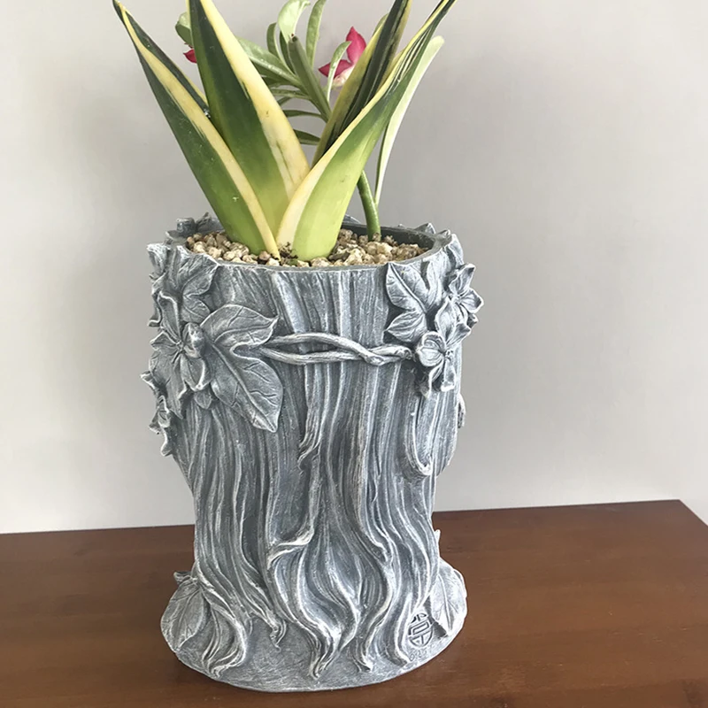 

Resin imitation character plant succulent flower pot Creative resin goddess flower stand Home decoration resin crafts