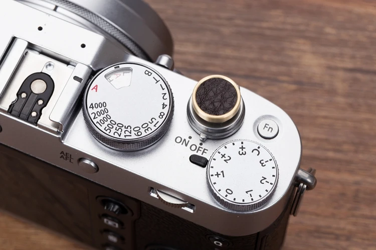Латунная + кожаная кнопка спуска затвора камеры для Fujifilm X100V XT4 X100F XT30 20 XPRO2 XE3 M10P Fuji