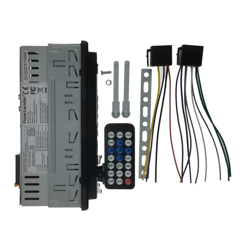 12V Bluetooth V2.0 Car Stereo In-dash SD USB MP3 MMC WMA Radio Player 1 Din FM Aux Input Receiver ISO Port | Автомобили и