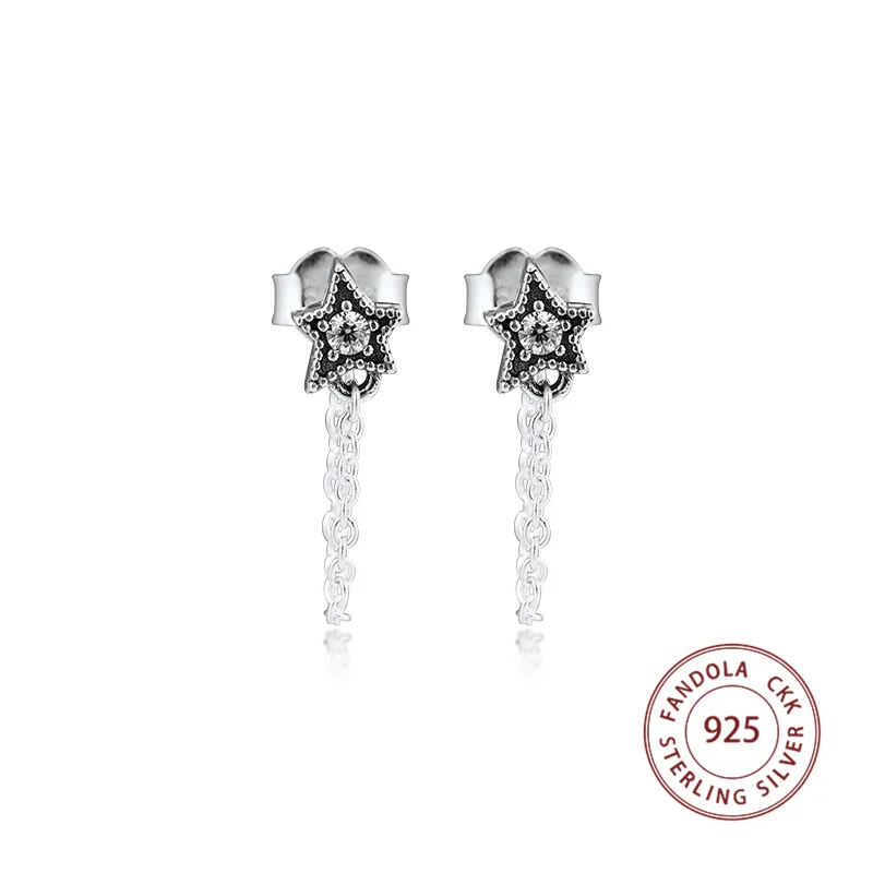 Женские серьги из серебра 925 пробы со сверкающими бриллиантами | Украшения и